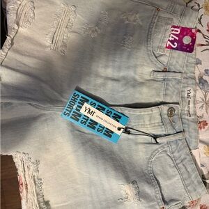 YMI Women's Light Blue Denim Shorts